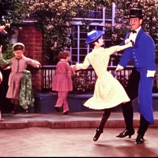 Image similar to Mary Poppins dancing, Still from Mary Poppins (1964)