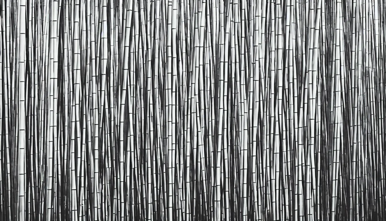 Prompt: bamboo forest minimalist line drawings