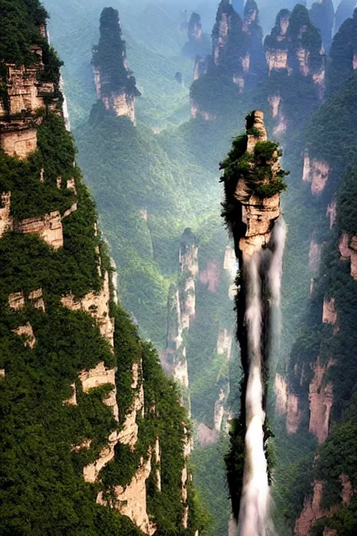 Image similar to zhangjiajie pipe organ, award winning national geographic, iol painting