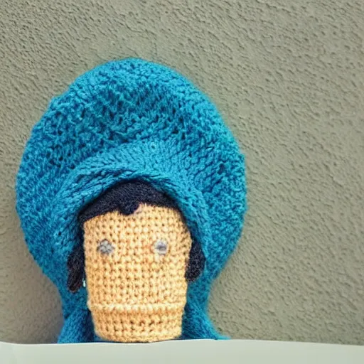 Image similar to knitted god,