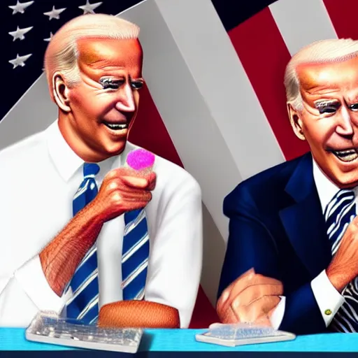 Image similar to joe biden licking lollypop