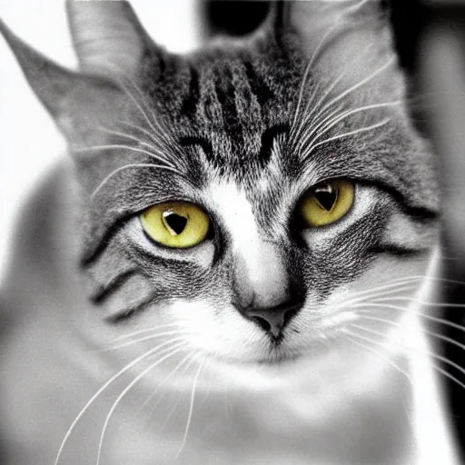 Image similar to 1 9 8 0 s studio photography of a cat