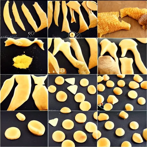 Image similar to making of an edible giraffe, from the beautiful'how to make food art step by step collection ', dslr