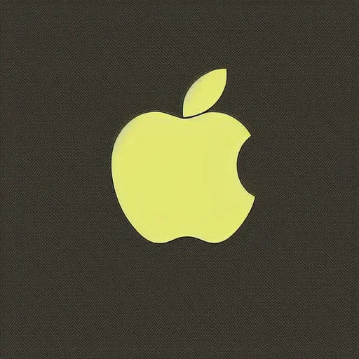 Image similar to elton john lennon minimalist apple logo, digital painting