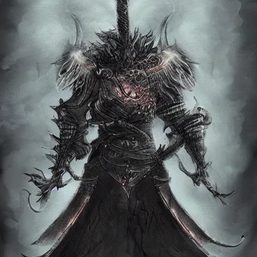 Prompt: concept art of a new dark souls boss that looks like willem dafoe 4k