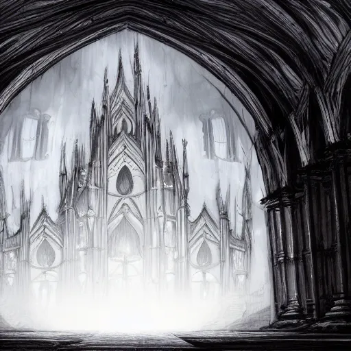 Image similar to the devil's cathedral. artstation, concept art, illustration