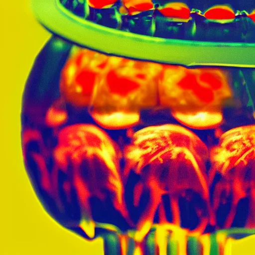 Image similar to hamburger mix jellyfish, cg, 8 k, sharp focus, style by andy warhol