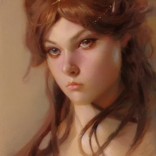 Image similar to detailed portrait of pouting anime girl, painting by gaston bussiere, craig mullins, j. c. leyendecker