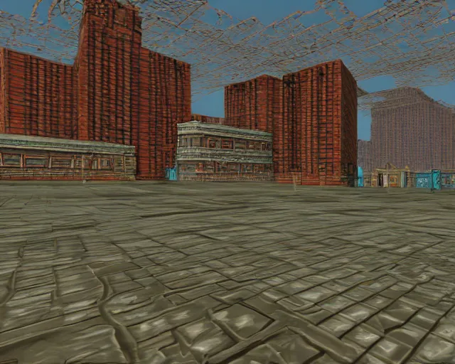 Prompt: russian city in doom 6 4 full screen. st. petersburg