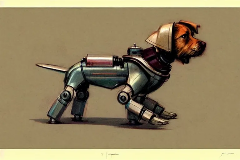 Image similar to ( ( ( ( ( 1 9 5 0 s retro future robot android dog. muted colors. ) ) ) ) ) by jean - baptiste monge!!!!!!!!!!!!!!!!!!!!!!!!!!!!!!