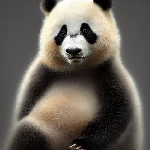 Prompt: photo realistic image of a baby panda, stunning 3 d render inspired art by istvan sandorfi and greg rutkowski, perfect facial symmetry, realistic, highly detailed attributes and atmosphere, dim volumetric cinematic lighting,