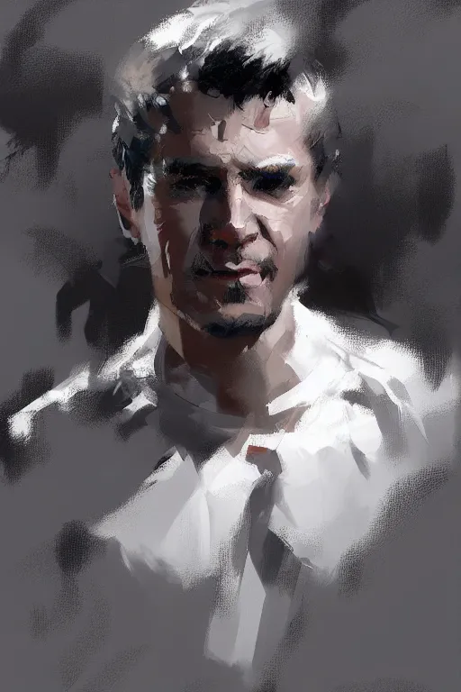 Image similar to attractive male, character design, painting by craig mullins