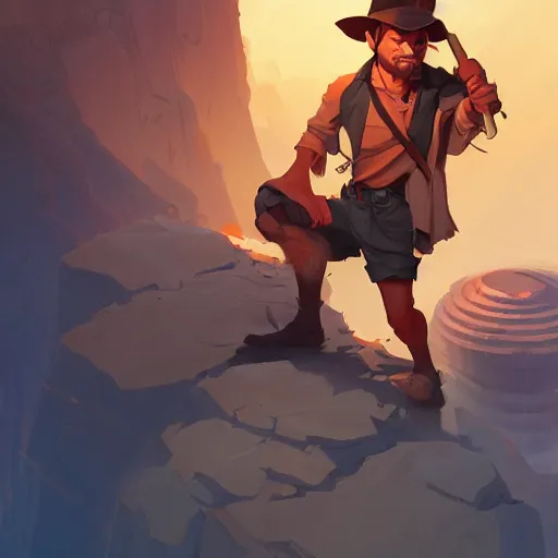 Image similar to hero world indiana jones, behance hd by jesper ejsing, by rhads, makoto shinkai and lois van baarle, ilya kuvshinov, rossdraws global illumination