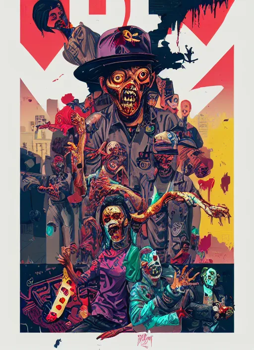 Image similar to zombie full body hiphop streetwear drip, tristan eaton, victo ngai, artgerm, rhads, ross draws