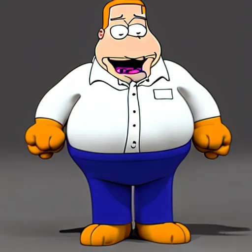 Image similar to Louis Griffin from family guy, octane 3D