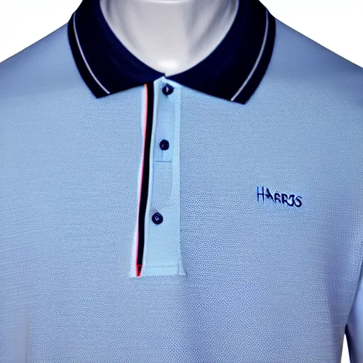 Prompt: a detailed high key lighting product photo of a harris reed designed gap polo shirt. couture. high fashion. fashion week