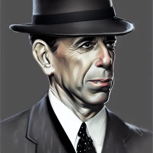 Image similar to humphrey bogart as sam spade, portrait, highly detailed, digital painting, artstation, concept art, sharp focus, illustration, art , style of norman rockwell by norman rockwell