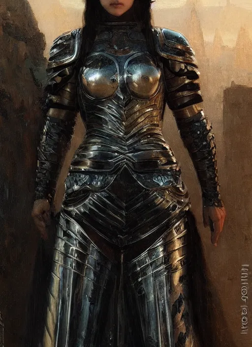 Image similar to beautiful blueeyed woman wearing simple black medieval armour, detailed by gaston bussiere, bayard wu, greg rutkowski, giger, maxim verehin, greg rutkowski, masterpiece, sharp focus, cinematic lightning