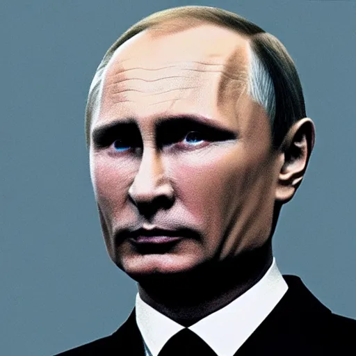 Image similar to Vladimir Putin in the style of a white walker from Game of Thrones