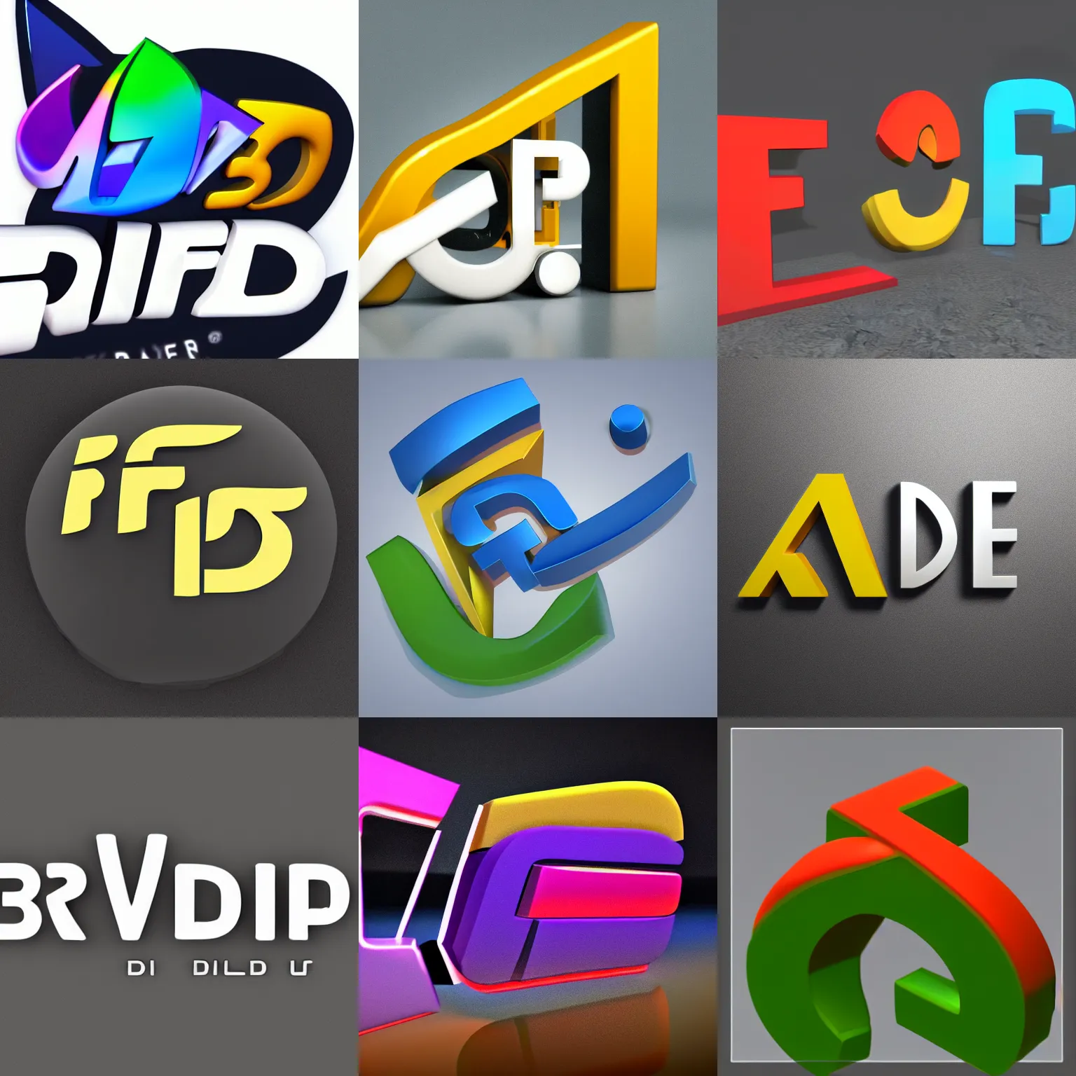 Prompt: blender 3D logo