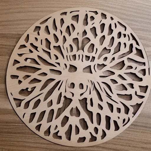 Image similar to layered lasercut wood