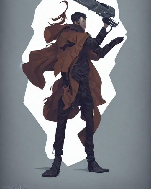 Image similar to A sorcerer wielding two Glock pistols, bust shot, smooth, intricate, elegant, power aura, digital painting, artstation, concept art, high tech fantasy, sharp focus, illustration, art by James Jean