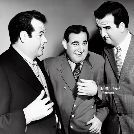 Prompt: Abbott and Costello meet Abbott and Costello