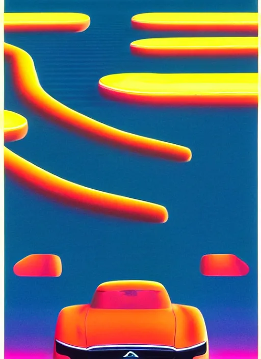 Image similar to drifting car by shusei nagaoka, kaws, david rudnick, airbrush on canvas, pastell colours, cell shaded, 8 k,