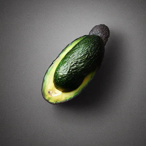 Image similar to a muscular nikokado avocado with chiseled jawline flexing, dslr, award winning, 8 k, octane beautifully detailed render, cold lighting, cinematic lighting, detailed photo, masterpiece, volumetric lighting, ultra realistic, highly detailed, high quality, lossless, photorealistic,