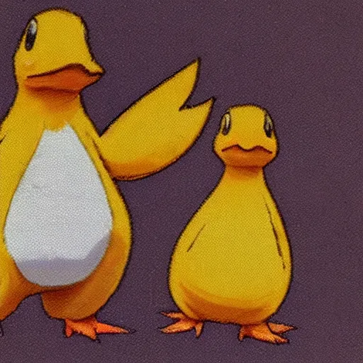 Image similar to psyduck photorealistic