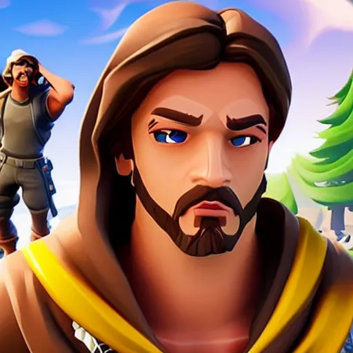 Image similar to Jesus in fortnite close face photo