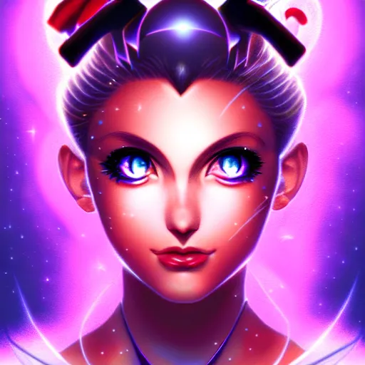 Prompt: head and shoulders Portrait of Sailor Moon, dark fantasy, medium shot, intricate, elegant, highly detailed, digital painting, volumetric light, artstation, concept art, smooth, sharp focus, illustration, art by Greg Hildebrandt