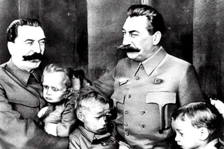 Image similar to stalin eat kids, children, hohol anatomic shot