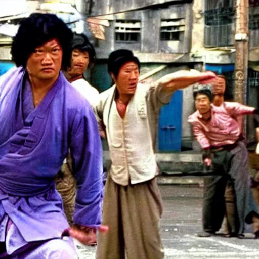 Prompt: kung fu hustle, humor movie scene