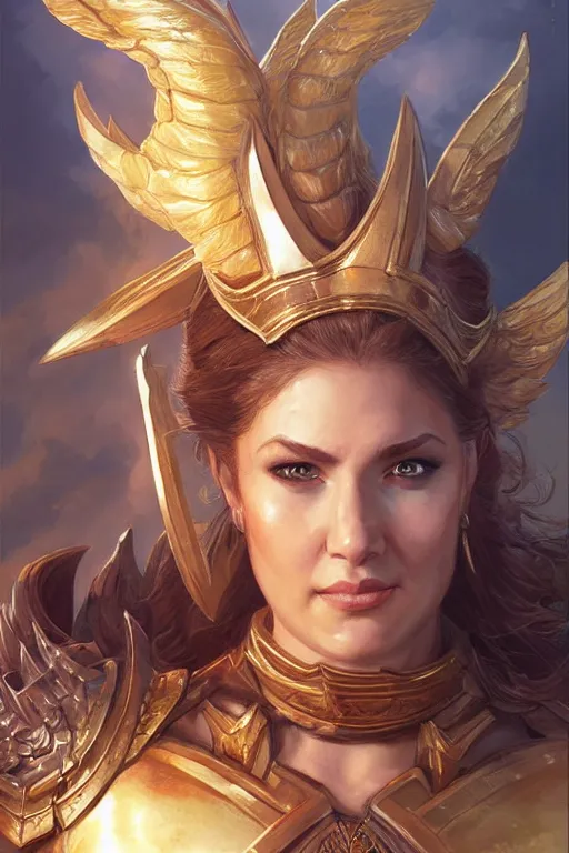 Image similar to amazon valkyrie athena, d & d, fantasy, portrait, highly detailed, headshot, digital painting, trending on artstation, concept art, sharp focus, illustration, art by artgerm and greg rutkowski and magali villeneuve