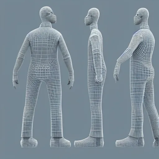 Image similar to 3 d modelling reference of spongebob video game character. free download for artists. front and side view blueprint.