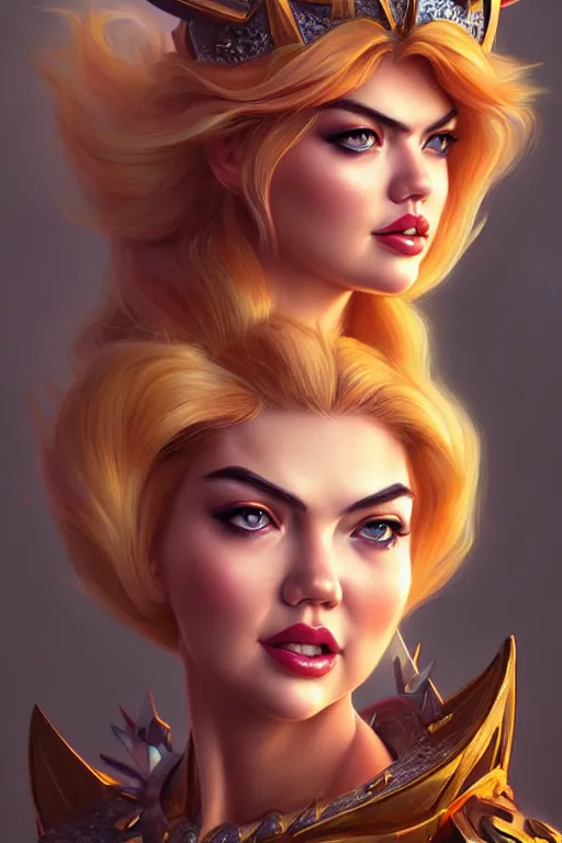 Image similar to kate upton as bowsette, fantasy, intricate, highly detailed, digital painting, artstation, concept art, smooth, sharp focus, illustration, art by artgerm & JeeHyung lee & WLOP