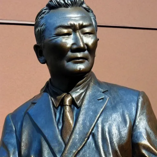 Image similar to old bronze statue of takeshi kitano