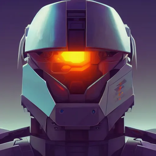 Image similar to face icon stylized minimalist mechwarrior, loftis, cory behance hd by jesper ejsing, by rhads, makoto shinkai and lois van baarle, ilya kuvshinov, rossdraws global illumination