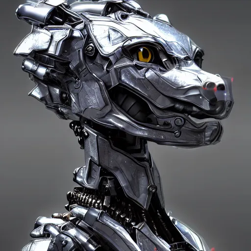 Prompt: a highly detailed close-up bust, of an awe-inspiring beautiful majestic anthropomorphic robotic mecha female dragon, with smooth and streamlined armor, standing and posing elegantly in front of the camera, well detailed head with LED eyes, sharp sleek design, two arms, digital art, artstation, DeviantArt, professional, octane render, sunset lighting