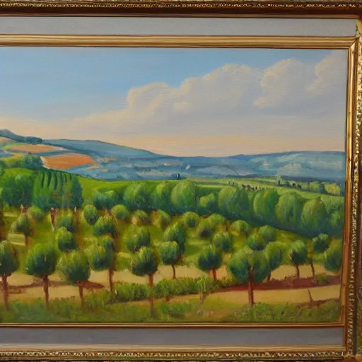 Prompt: landscape of provence in france oil painting