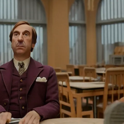 Prompt: saul goodman in the movie grand budapest hotel