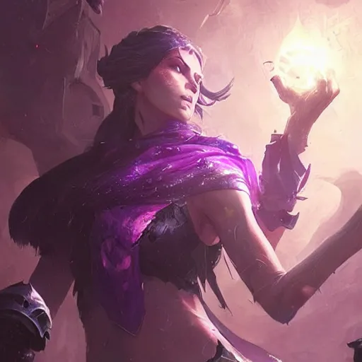 Image similar to violet dark eye magic spell, fantasy game art by greg rutkowski, fantasy rpg, league of legends