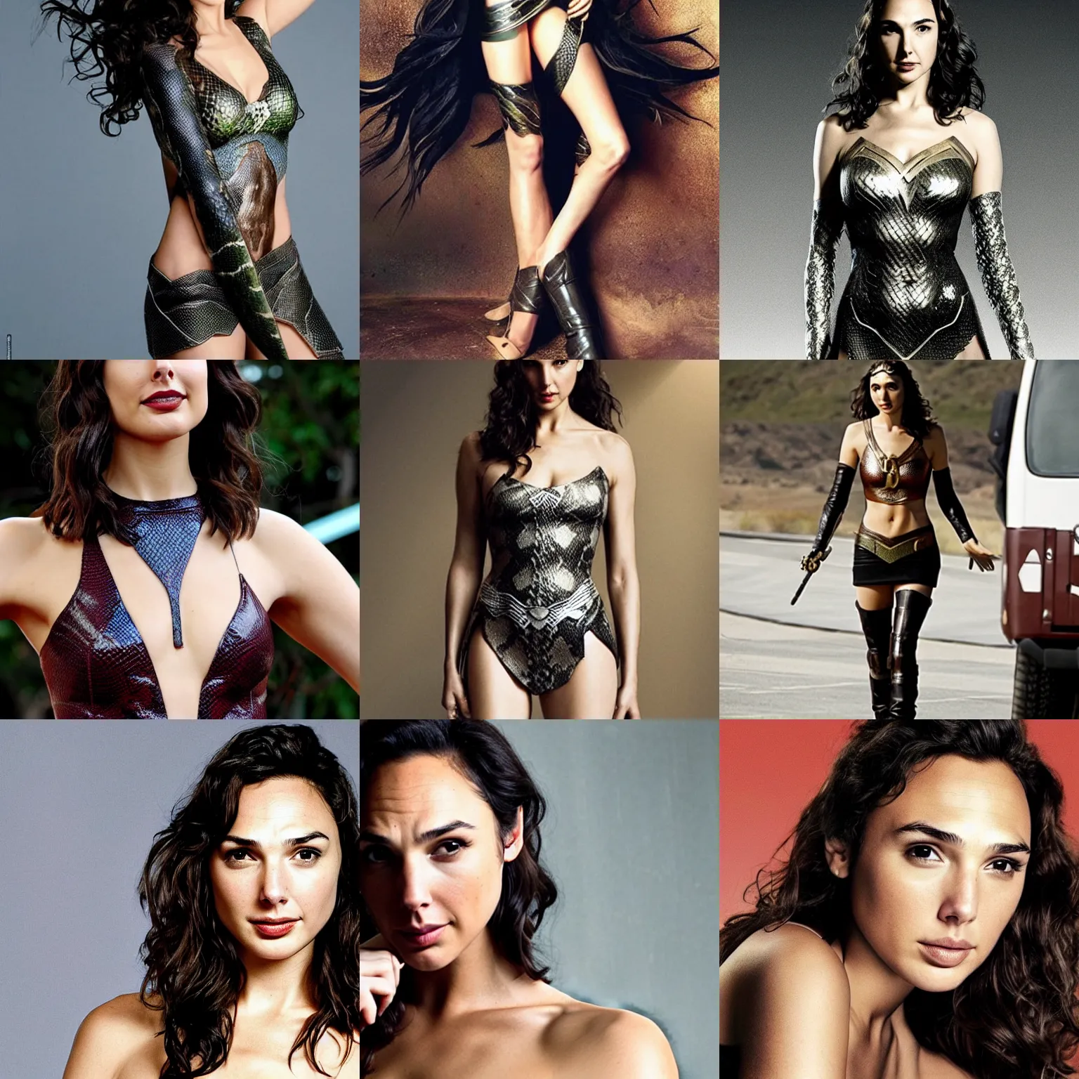 Prompt: Gal Gadot as a sexy snake