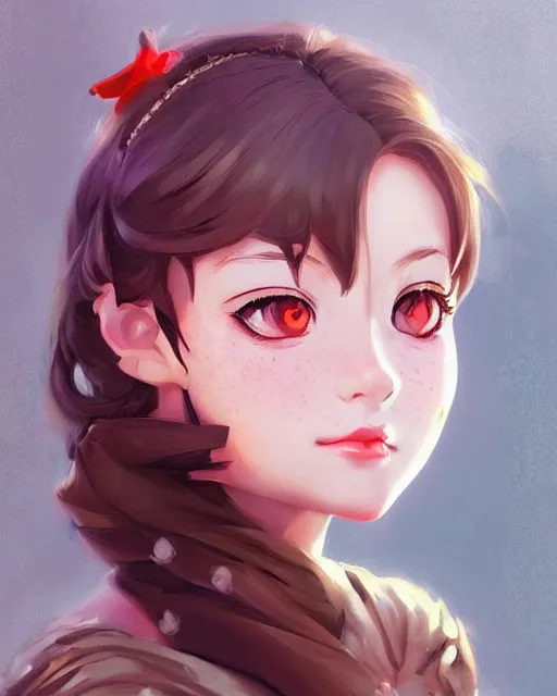 Prompt: portrait Anime snow white, girl cute-fine-face, pretty face, realistic shaded Perfect face, fine details. Anime. realistic shaded lighting by Ilya Kuvshinov Giuseppe Dangelico Pino and Michael Garmash and Rob Rey, IAMAG premiere, aaaa achievement collection, elegant freckles, fabulous