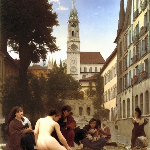 Image similar to a city of munich by william - adolphe bouguereau