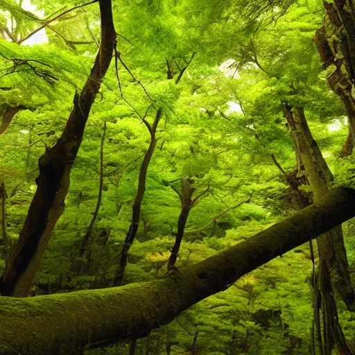 Prompt: japanese forest