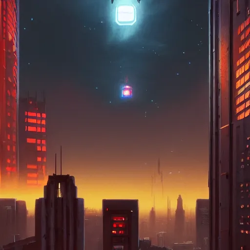 Prompt: highly detailed brutalist architecture city, star wars imperial style, neon lights, dramatic sky, stephen bliss, unreal engine, fantasy art by greg rutkowski, loish, rhads, ferdinand knab, makoto shinkai, ilya kuvshinov, rossdraws, global illumination, radiant light, detailed and intricate environment