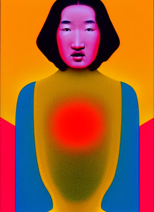 Image similar to peggy gou by shusei nagaoka, kaws, david rudnick, airbrush on canvas, pastell colours, cell shaded, 8 k