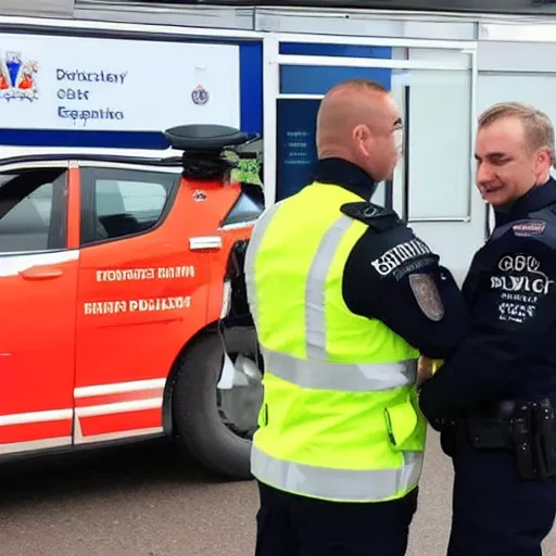 Prompt: dutch police being nice